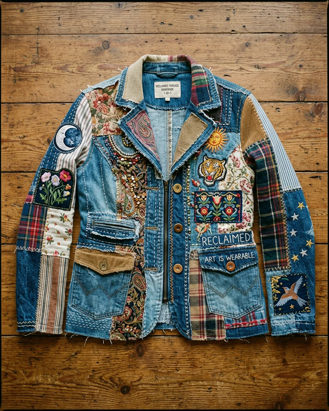 Upcycled statement jacket